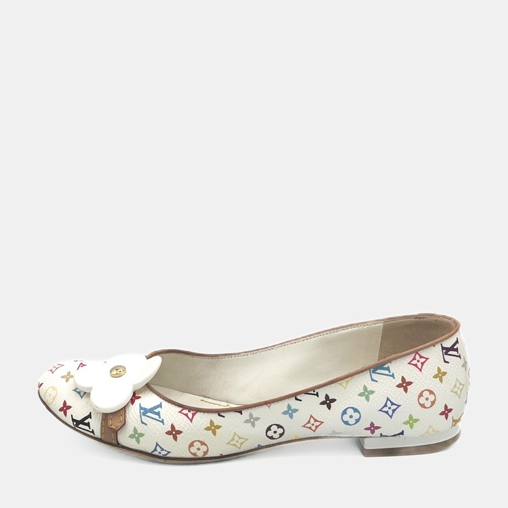 Louis Vuitton 2003 Takashi Murakami Romy Vintage Monogram Flower Ballerina Flats - Picture 4 of 8